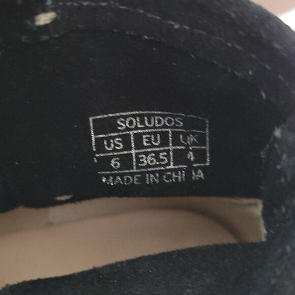 Soludos Black Suede Braided Bootie Size 6 - Picture 6 of 6